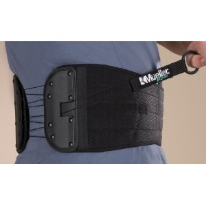 Load image into Gallery viewer, Mueller Adjustable Back and Abdominal Support Black Fits 32" to 51" waist 86741