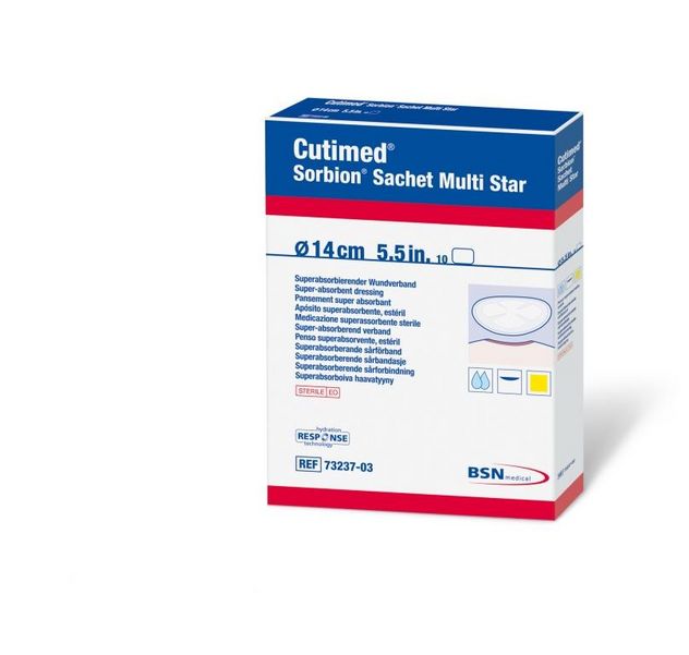 Load image into Gallery viewer, BSN Medical Cutimed Sorbion Sachet Multi Star Dressing