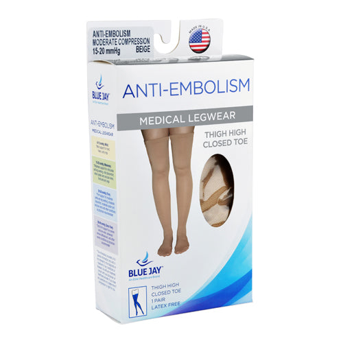 Load image into Gallery viewer, Blue Jay Anti-Embolism Stockings, 15-20 mmHg Thigh High With Closed Toe