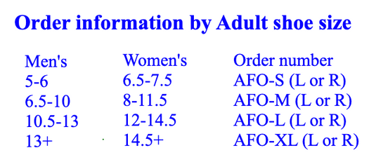 Ankle Foot Orthosis (AFO) Posterior Leaf Spring