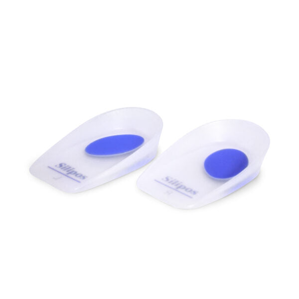 Load image into Gallery viewer, Silipos Wonder-Spur Soft Silicone Heel Cups Blue 1 pr