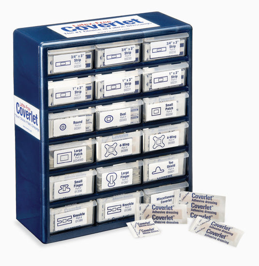 Leukoplast Elastic Fabric Adhesive Bandages Cabinet EMPTY 18 Drawers