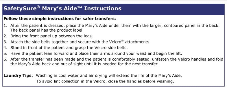 Load image into Gallery viewer, SafetySure Mary's Aide Transfer Sling