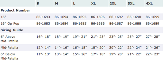 Corflex CoolTex Anterior Closure Knee Wrap w/R.O.M. Hinge, OP Pop
