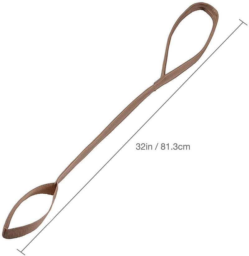 Load image into Gallery viewer, DMI Leg Lifter Strap, 32 Inches, Beige with Foot Loop and Hand Grip, Adult 32in