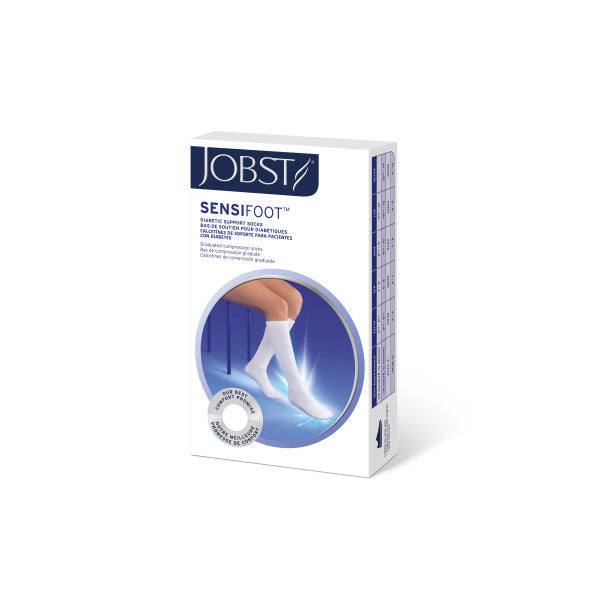 Load image into Gallery viewer, JOBST SensiFoot Diabetic Compression Socks 8-15 mmHg Mini-Crew Closed Toe