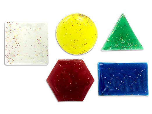SkiL-Care Clear Geometric Gel Shapes Circle, Triangle, Square, Rectangle Hexagon