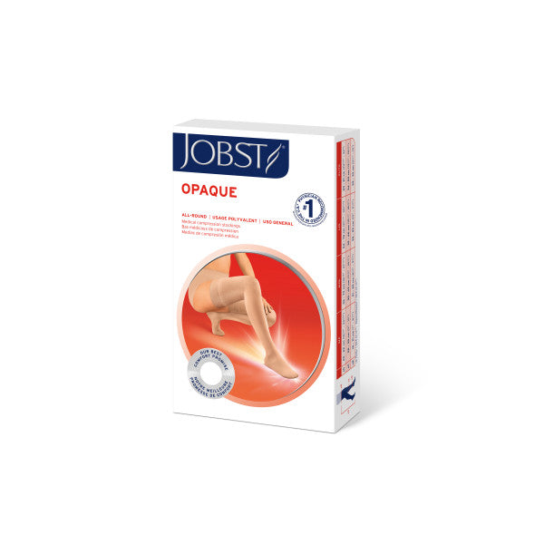 Load image into Gallery viewer, JOBST Women's Opaque Petite Thigh High Dot 30-40 mmHg Closed Toe