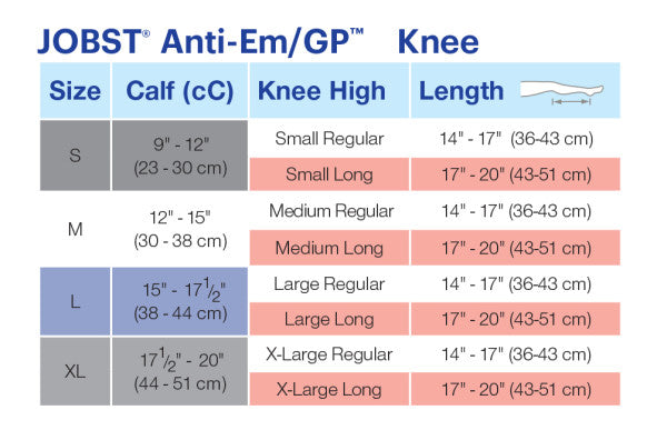 Load image into Gallery viewer, JOBST Anti-Em/GP Knee Seamless, Regular or Long