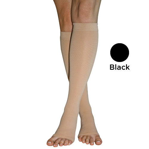 Load image into Gallery viewer, Blue Jay Complete Support, 20-30 mmHg Knee High Compression Socks with Open Toe