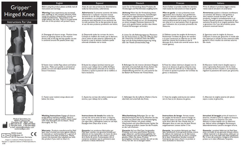 Load image into Gallery viewer, MedSpec Gripper™ 16" Hinged Knee with CoolFlex
