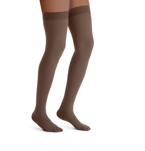 Load image into Gallery viewer, JOBST Women's Opaque Thigh High Dot 15-20 mmHg Closed Toe