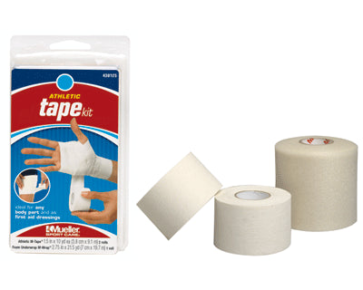 Mueller Tape Kit - Contains 2 Rolls MTape, 1 Roll Mwrap Underwrap