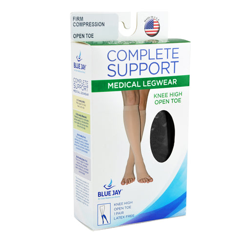 Load image into Gallery viewer, Blue Jay Complete Support, 20-30 mmHg Knee High Compression Socks with Open Toe