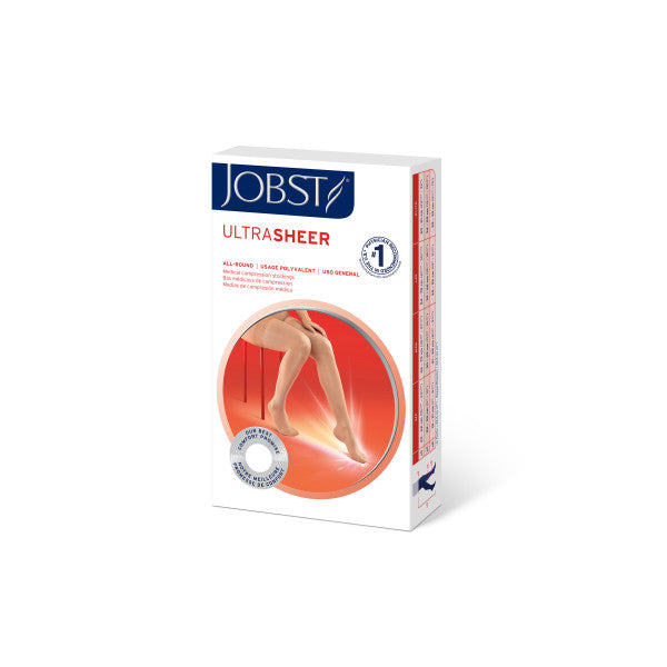 Load image into Gallery viewer, JOBST Women's Ultrasheer Thigh High Diamond Pattern 20-30mmHg Closed Toe