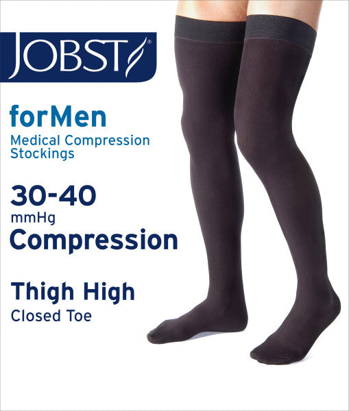 Load image into Gallery viewer, JOBST forMen 30-40 mmHg Thigh High Socks