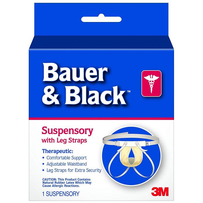 Load image into Gallery viewer, 3M Bauer&Black™ 0-2 Scrotal Support Suspensory w/ Leg Straps, Medium, White