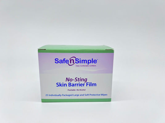 Safe N' Simple No Sting Skin Barrier Wipes, Pk/25