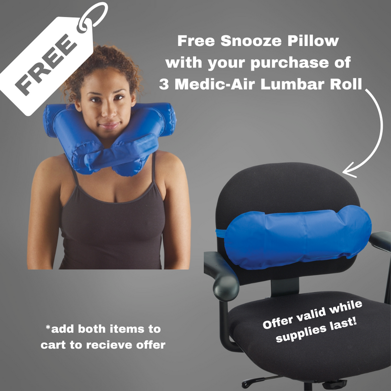 Load image into Gallery viewer, Free Snooze Pillow with your purchase of 3 Medic-Air Lumbar Roll