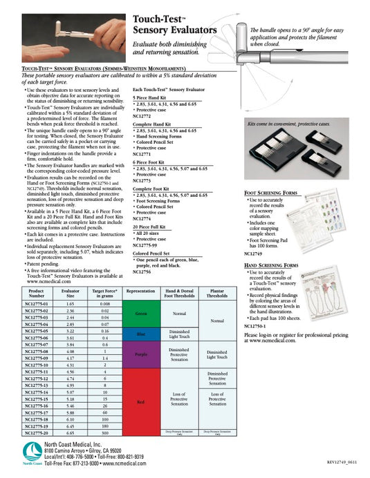 Touch Test® Sensory Evaluators