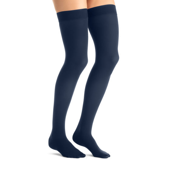 Load image into Gallery viewer, JOBST Women's Opaque Thigh High Dot 20-30 mmHg Closed Toe