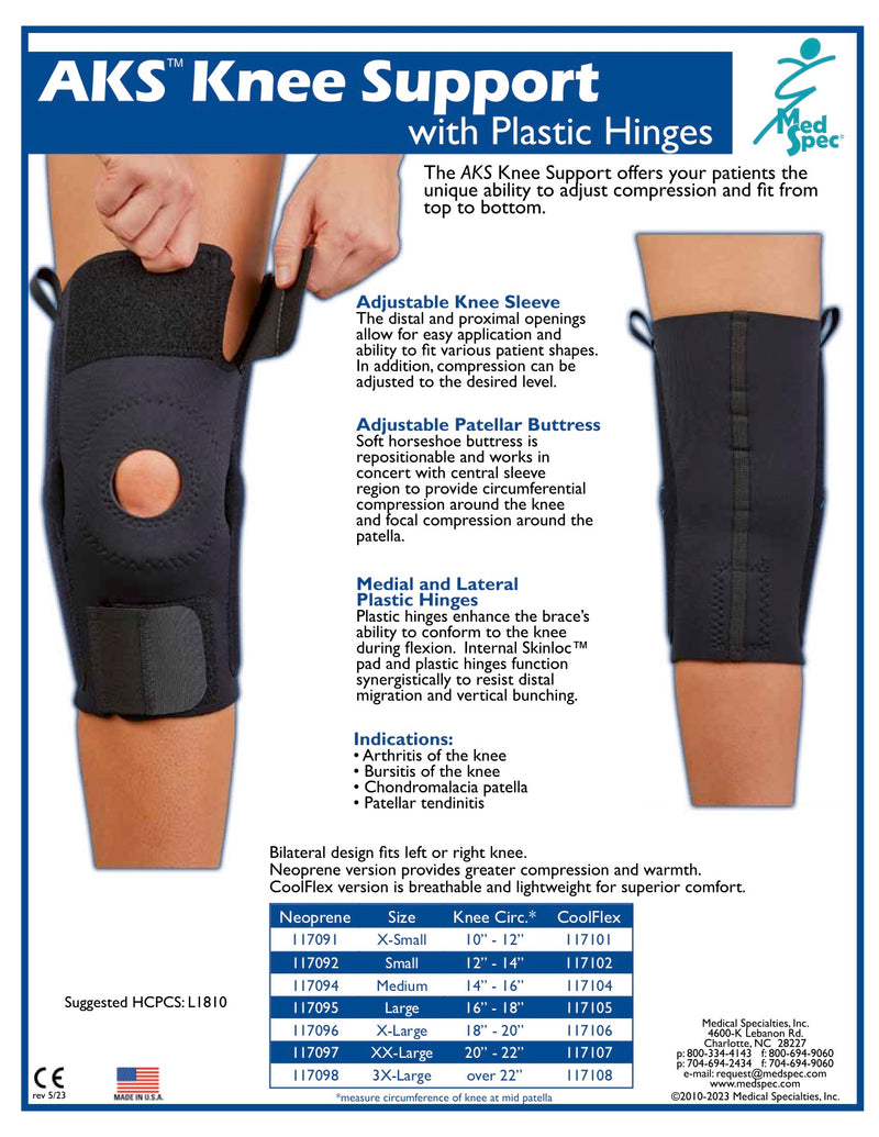 Load image into Gallery viewer, MedSpec AKS Knee Support with Plastic Hinges