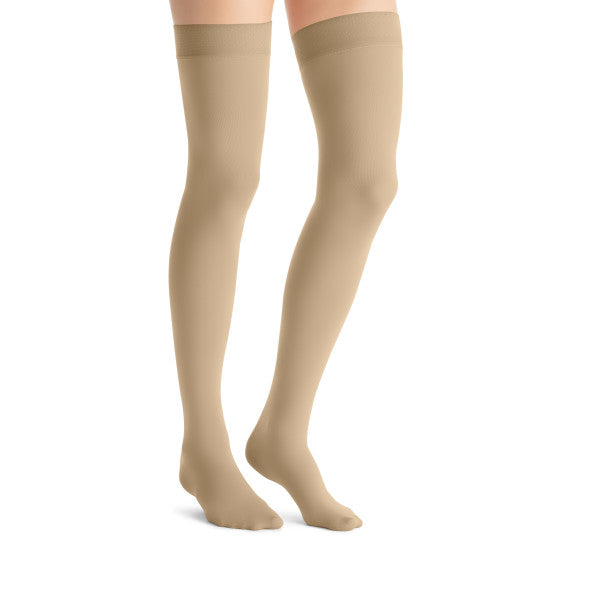 Load image into Gallery viewer, JOBST Women's Opaque Thigh High With Sensitive Top Band 15-20 mmHg Closed Toe