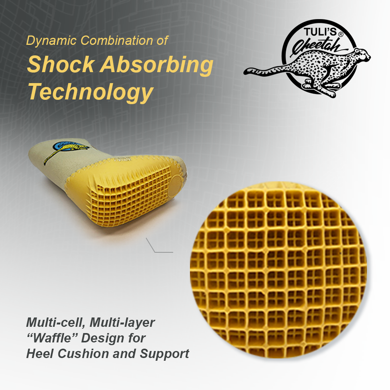 Load image into Gallery viewer, Tuli's Cheetah Heel Cup with Compression Sleeve