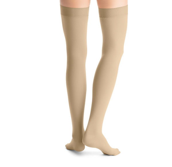 Load image into Gallery viewer, JOBST Women's Opaque Petite Thigh High Sensitive Top Band 20-30 mmHg Closed Toe