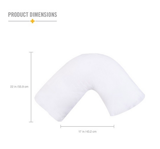 DMI U Shaped Hug-A-Pillow All-in-One Contour Body Pillow Great for Side Sleeping