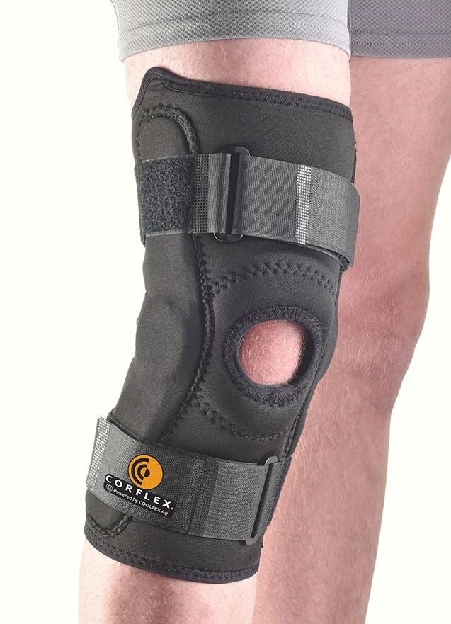 Load image into Gallery viewer, Corflex Cooltex™ AG 13” Patella Stabilizer W/ Cor-Trak Buttress and Hinge, Open Popliteal