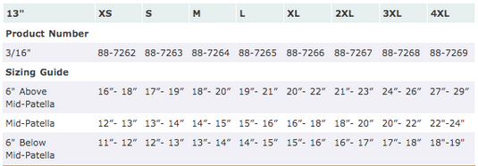 Corflex 13" Knee-O-Trakker w/ Spiral Stays, 3/16"
