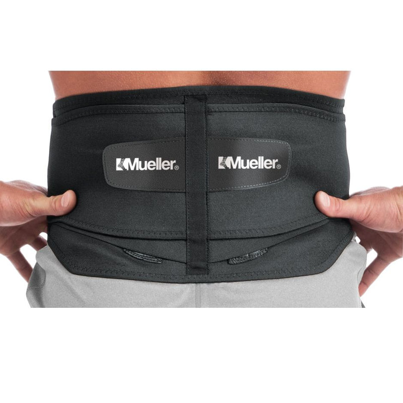 Load image into Gallery viewer, Mueller Lumbar Back Brace W/Removable Pad Black