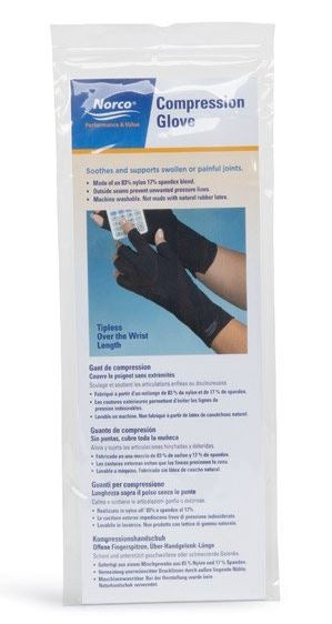 Load image into Gallery viewer, Norco® Compression Gloves, Tipless Finger, Over the Wrist (Black)