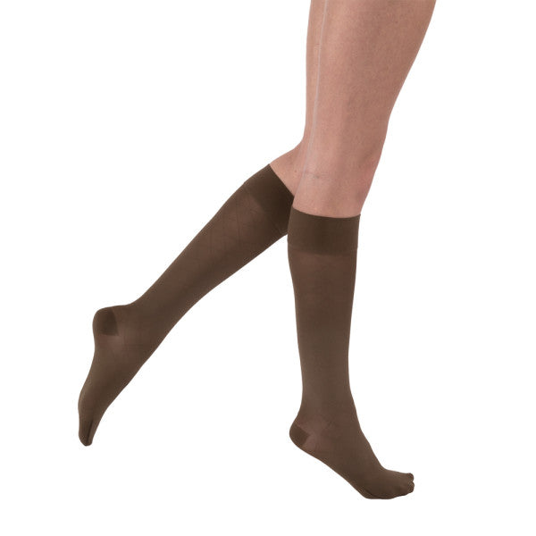 Load image into Gallery viewer, JOBST Women's Ultrasheer Knee High Diamond Pattern 20-30 mmHg Closed Toe