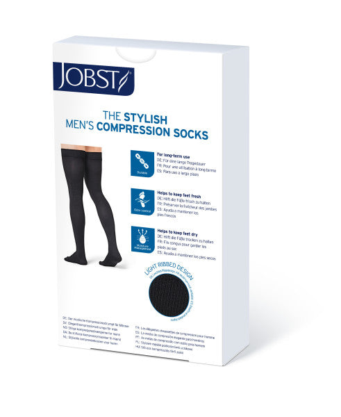 Load image into Gallery viewer, JOBST forMen Thigh High, 20-30 mmHg Closed Toe