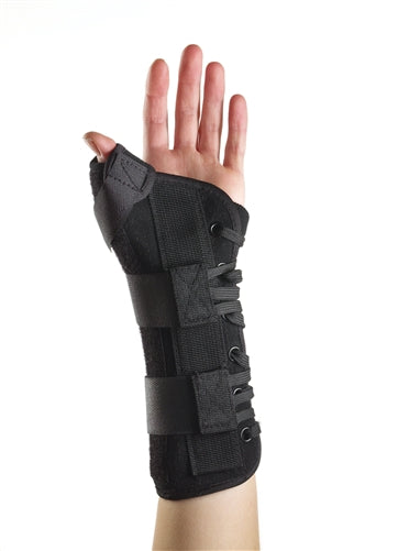 Load image into Gallery viewer, Corflex 8" Suede Wrist Lacer Splint w/Abducted Thumb