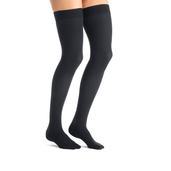 Load image into Gallery viewer, JOBST Women's Opaque Thigh High Dot 20-30 mmHg Closed Toe