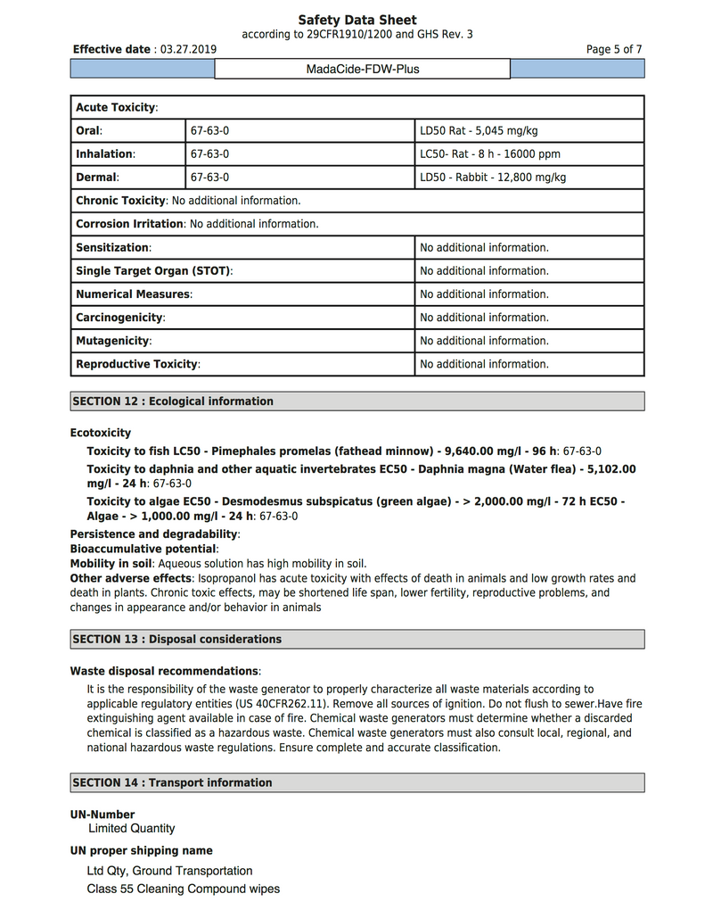 Load image into Gallery viewer, MadaCide-FDW-Plus Wipes