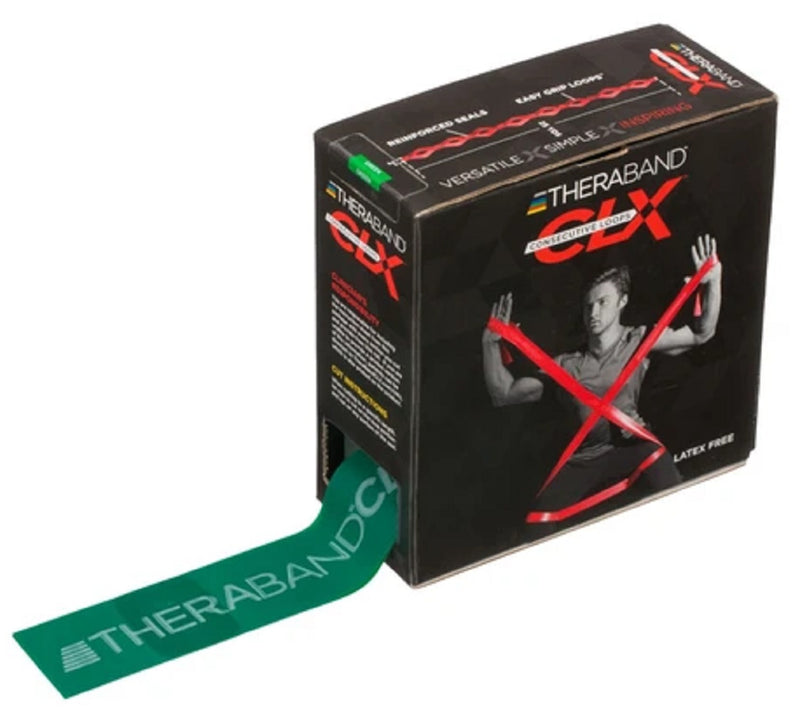 Load image into Gallery viewer, TheraBand Non-Latex CLX Consecutive Loops, 25 Yard Dispenser Box