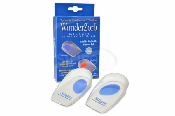 Load image into Gallery viewer, Silipos Wonder-Spur Soft Silicone Heel Cups Blue 1 pr