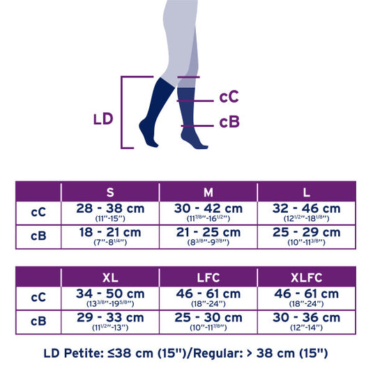 JOBST Women's Ultrasheer Petite Knee High Classic 15-20 mmHg Closed Toe
