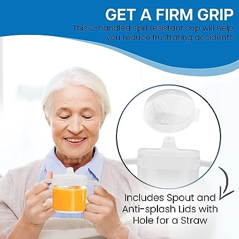 Providence Spillproof Compact 8 oz Adult Sippy Cup w/ 2 Handles