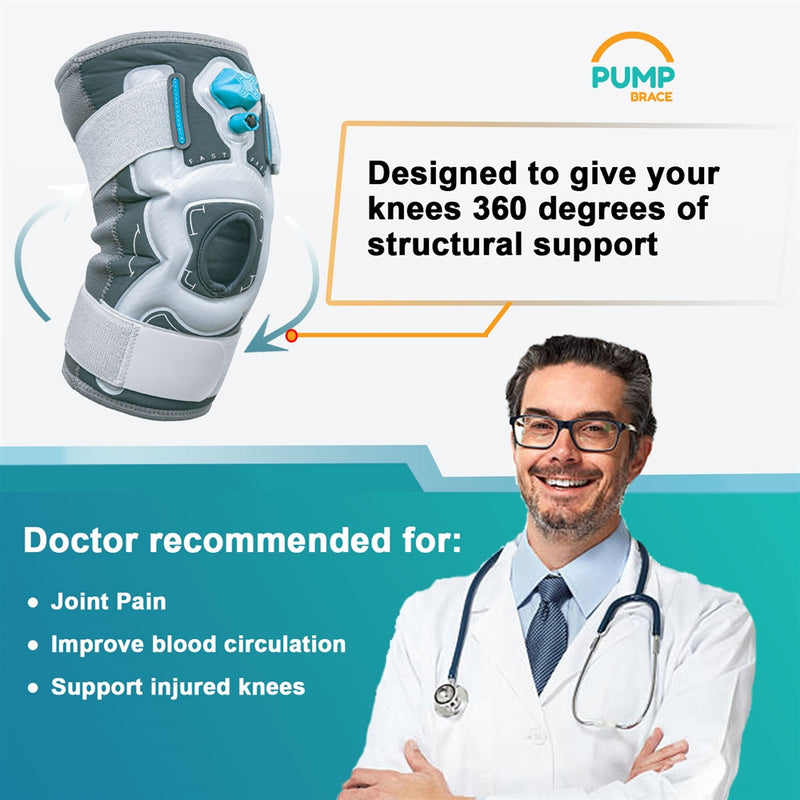 Load image into Gallery viewer, Inflatable Knee Brace with Built-in Pump
