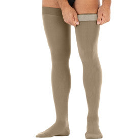 Load image into Gallery viewer, JOBST forMen Thigh High Compression Socks 20-30 mmHg - with Band - Closed Toe
