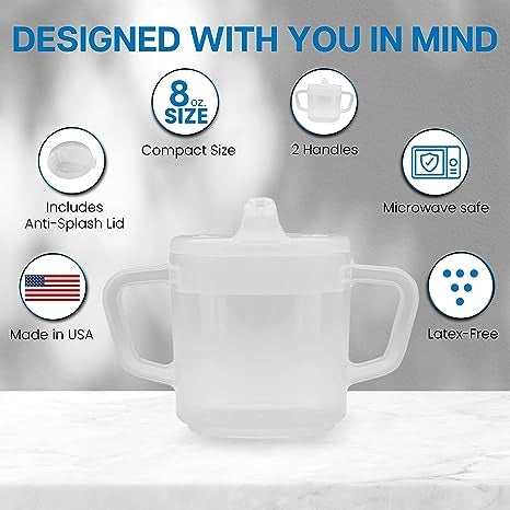 Load image into Gallery viewer, Providence Spillproof Compact 8 oz Adult Sippy Cup w/ 2 Handles
