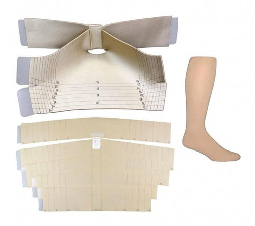 JOBST FarrowWrap Lite TTF AD Compression Wraps 20-30 mmHg Leg, Foot and Sock Kit, Tan, Medium