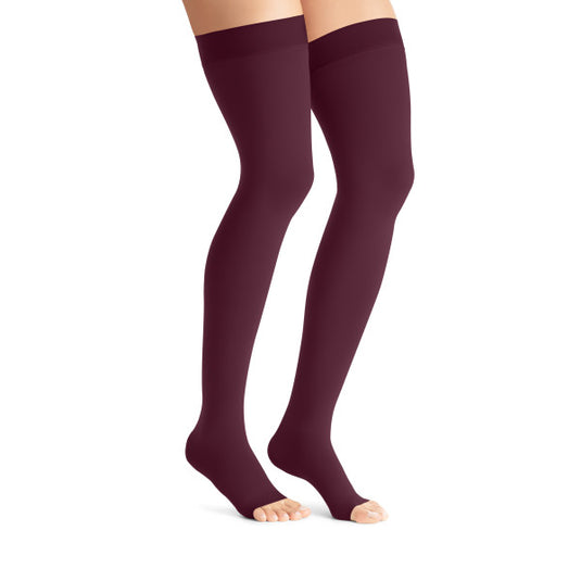 JOBST® Maternity Opaque Thigh High Compression Stockings, 15-20 mmHg, Open Toe