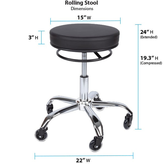 Norco® Pneumatic Adjustable Rolling Stool
