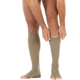 Load image into Gallery viewer, JOBST forMen Compression Socks 20-30 mmHg Knee High, with SoftFit Band, Open Toe
